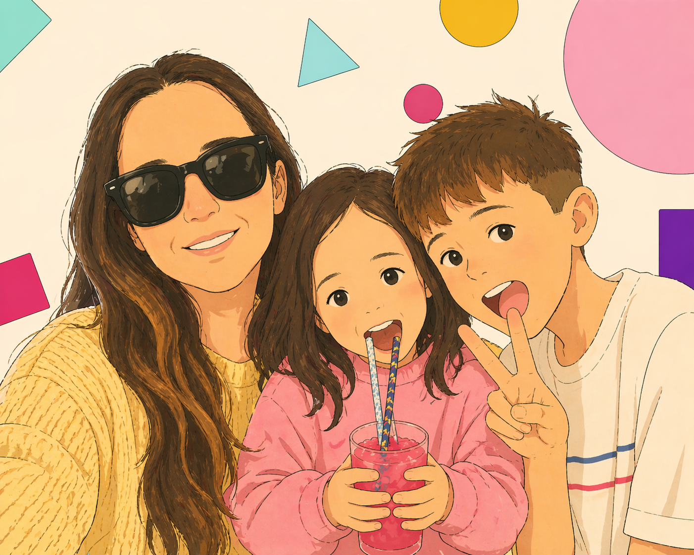 Nic and kids illustration